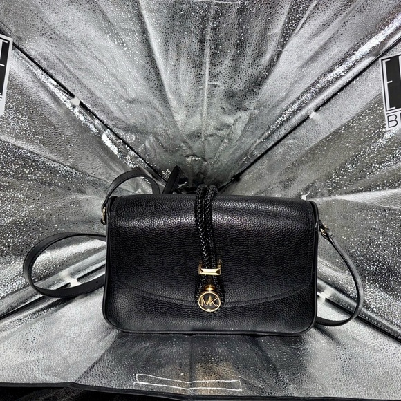 Michael Kors (NWOT) Black Pebbled Leather Crossbody Bag - Picture 1 of 2